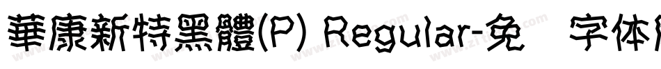 華康新特黑體(P) Regular字体转换